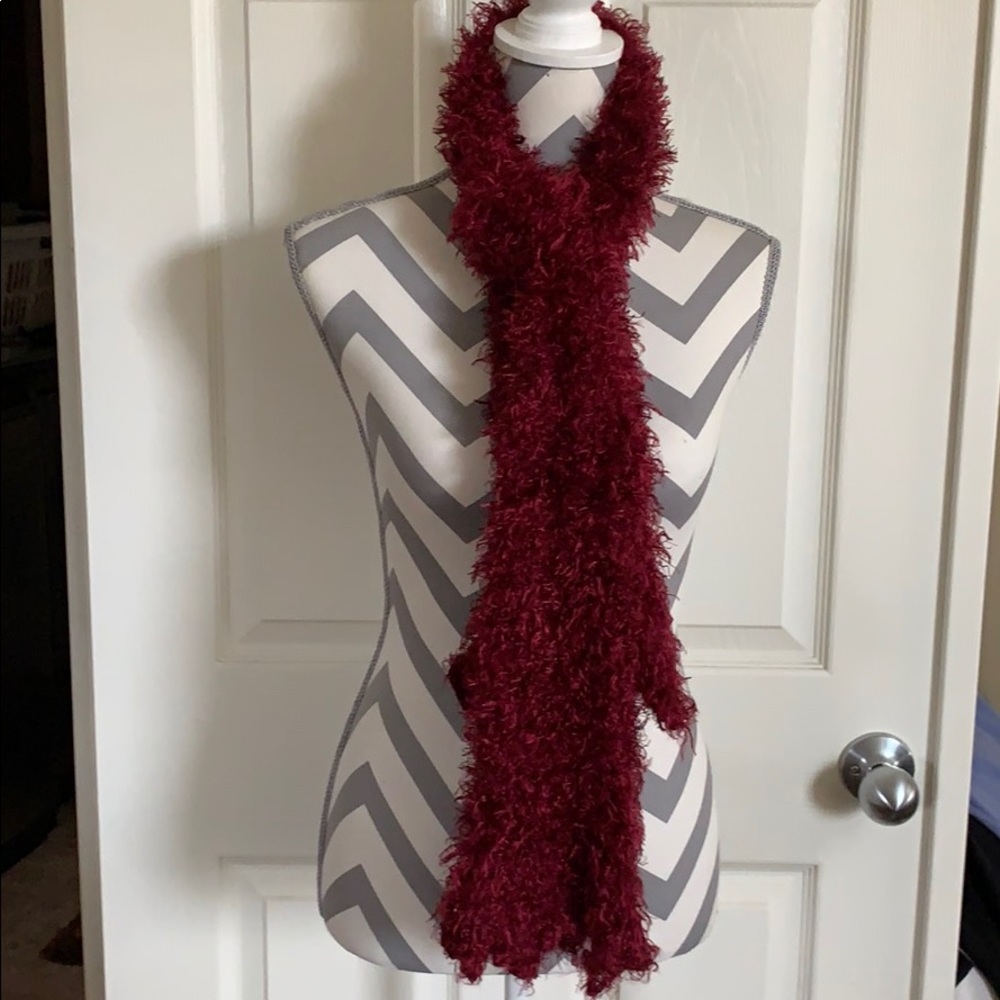 Soft burgundy scarf